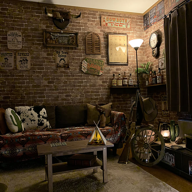 レトロ アメリカン ウエスタン 男前 ウィスキー などのインテリア実例 19 09 13 17 32 06 Roomclip ルームクリップ