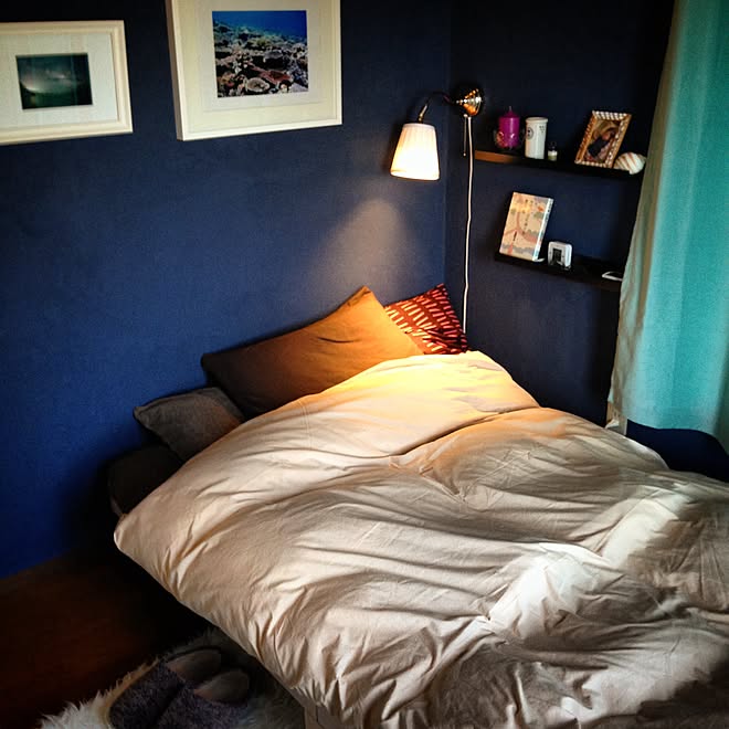 ベッド周り/IKEA/DIY/一人暮らし/北欧のインテリア実例 - 2015-02-15 15:22:19