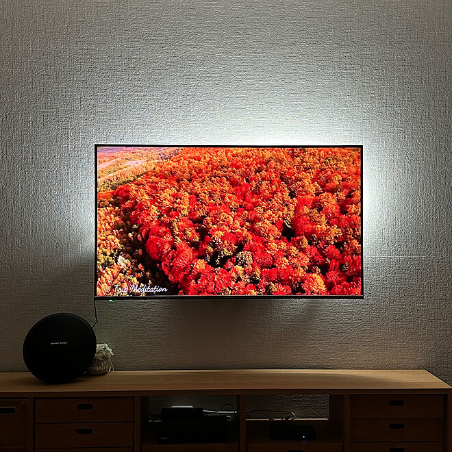 Philips Hueアンバサダー/スマート家電/Philips Hue/壁掛けテレビ/リボンライト...などのインテリア実例 - 2022-11-22 23:47:12