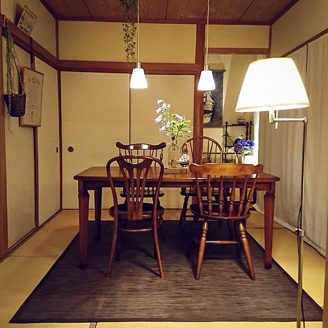 部屋全体/畳の部屋/和室/和室ダイニング/ダイニングテーブル...などのインテリア実例 - 2019-05-24 01:55:31