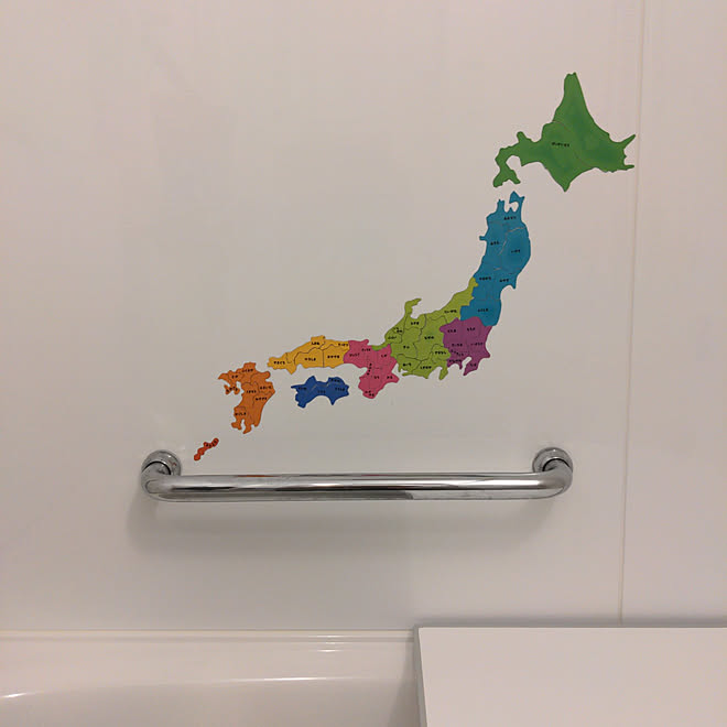 バス トイレ 地図パズル 100均 日本地図のインテリア実例 21 11 30 46 28 Roomclip ルームクリップ