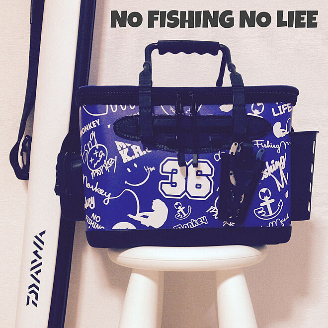 no fishing no life/釣竿/ロッドケース/バッカン/フィッシングモンキー