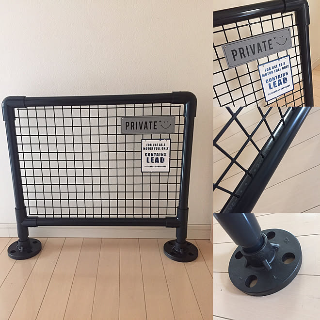 ワイヤーネットdiy Diy アイアンペイント 塩ビ管diy 玄関 入り口のインテリア実例 01 24 23 28 27 Roomclip ルームクリップ