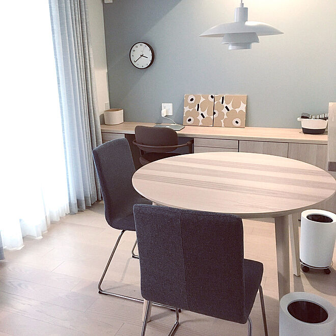 北欧モダン/ダイニングテーブル/IKEA/北欧/部屋全体のインテリア実例