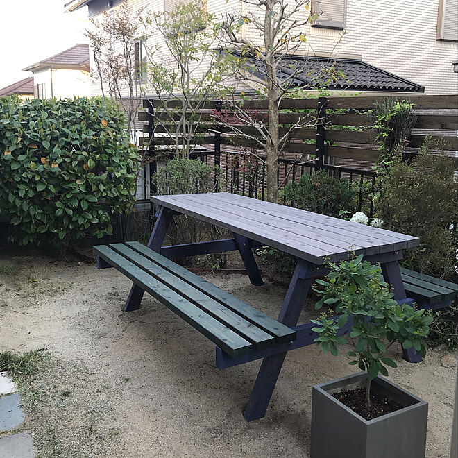 リビングではなく庭です/OK-DEPOT/ピクニックテーブル/ガーデンテーブル/DIY...などのインテリア実例 - 2021-04-29 11:18:33