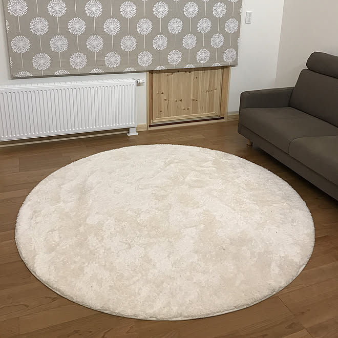 MUJI 無印良品 シャギーラグ 200x200cm ロングパイル