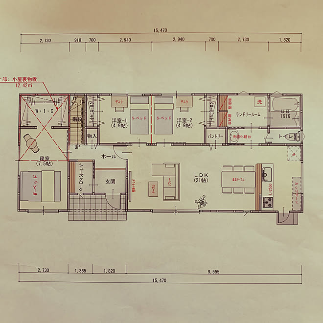 横長の家/間取り/図面/小屋裏/ロフト...などのインテリア実例 - 2020-06-10 09:24:39