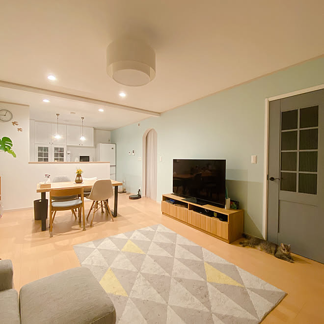 北欧 Unico リビング 北欧インテリア トキワ 壁紙 などのインテリア実例 21 06 23 07 02 47 Roomclip ルームクリップ