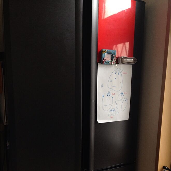 キッチン/冷蔵庫/グアム土産のマグネット/レッドボードのインテリア実例 - 2013-03-17 07:29:12