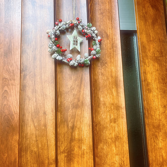 入手困難】クリスマス☆輸入☆リース☆玄関用