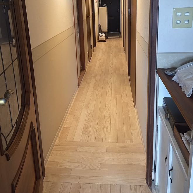 玄関 入り口 廊下 Diy クッションフロア 壁紙屋本舗のインテリア実例 15 05 06 16 47 48 Roomclip ルームクリップ