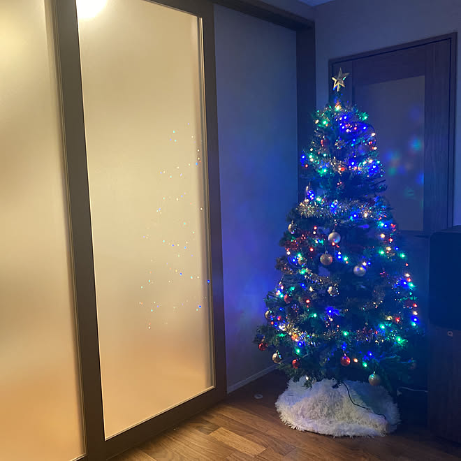 クリスマス/クリスマスツリー/12月/クリスマスツリースカート/リビングのインテリア実例 - 2021-12-04 17:48:05