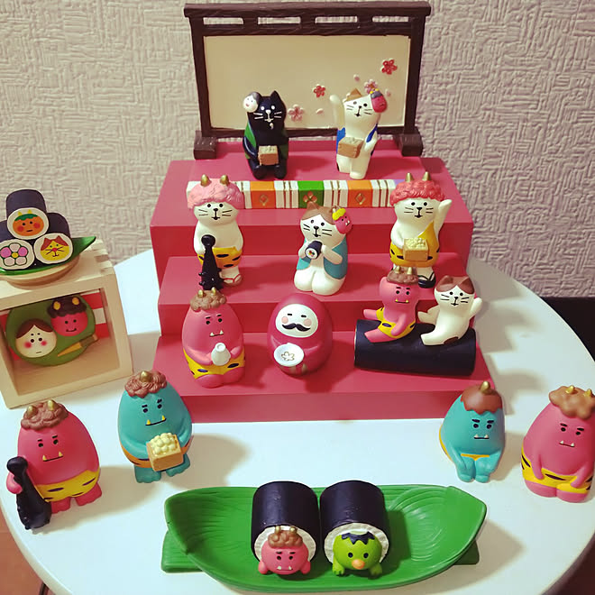 玄関/入り口/デコレ/節分飾り/コンコンブル/ミニチュア雑貨...などの