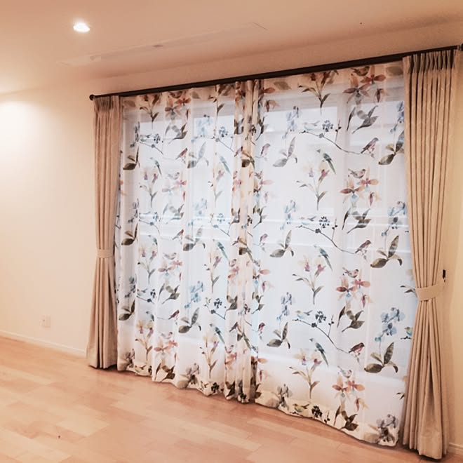 スミノエ バード柄カーテン