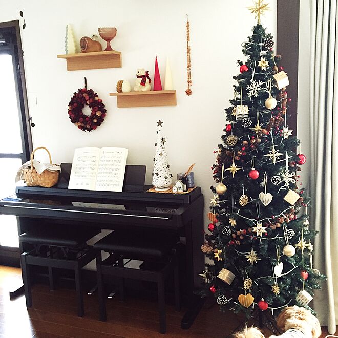 楽器/クリスマス/クリスマスディスプレイ/ピアノのある部屋/ピアノ...などのインテリア実例 - 2015-11-03 14:16:01