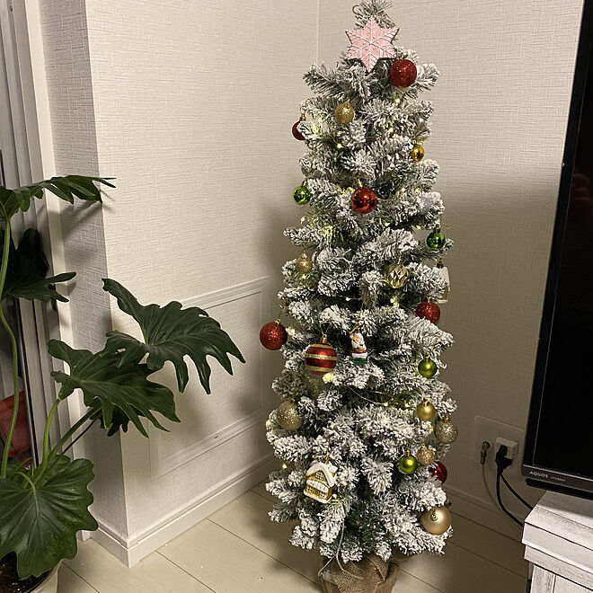 ニトリヌードツリー スリムスノー/120cmツリー/クリスマスツリー ...