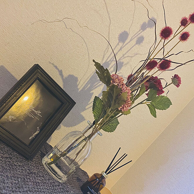 造花 玄関インテリア 玄関ディスプレイ 秋物ディスプレイ 100均 などのインテリア実例 09 17 19 29 31 Roomclip ルームクリップ