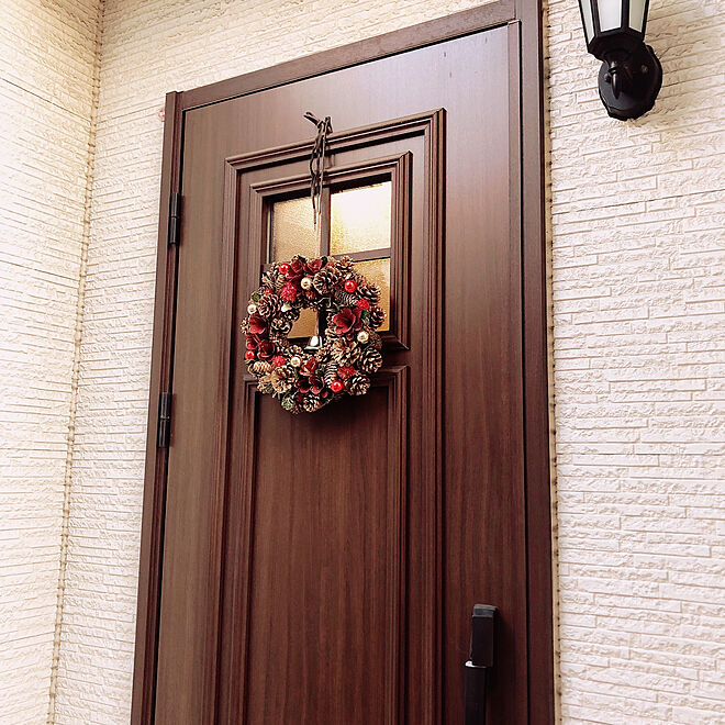 リース/玄関飾り/クリスマス/フェイクグリーン/玄関/入り口のインテリア実例 - 2022-11-22 12:28:02