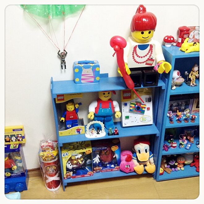 棚/LEGO/レゴ/青/おもちゃ...などのインテリア実例 - 2013-12-23 00:42:01