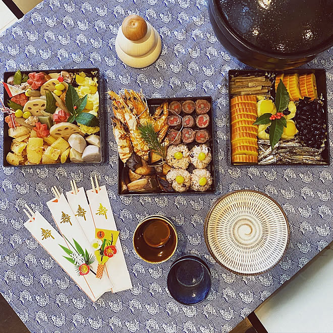 土鍋/料理/明けましておめでとうございます/鏡餅飾り/お節料理2022...などのインテリア実例 - 2022-01-01 18:23:16