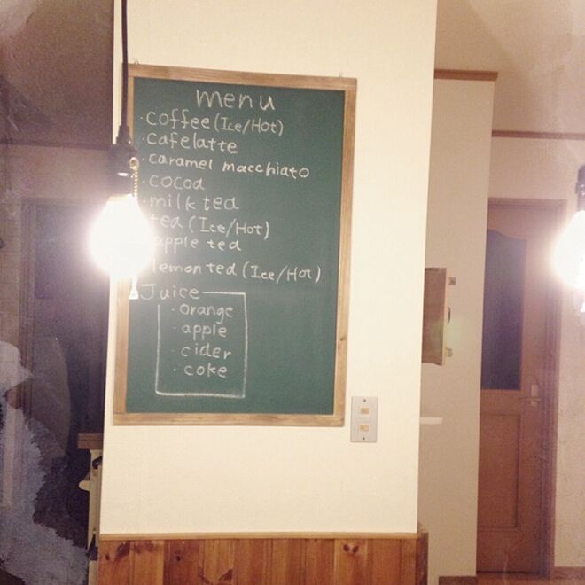キッチン/ペンダントライト/黒板/DIYのインテリア実例 - 2014-03-19 04:41:22