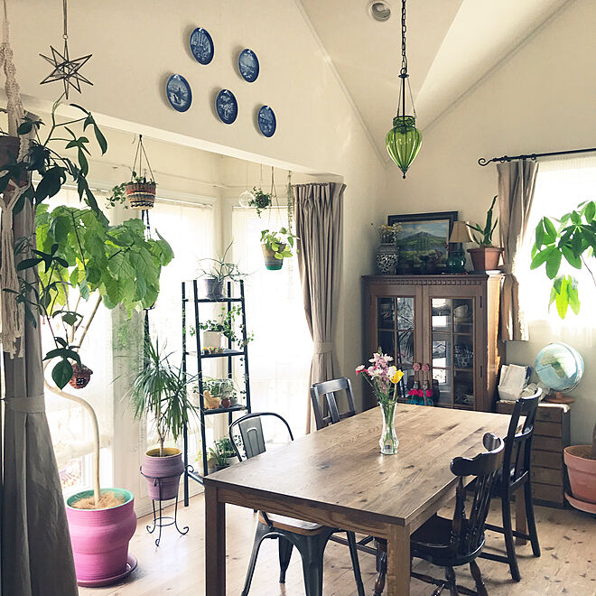 部屋全体/ダイニングテーブル/観葉植物/植物のある暮らし/IKEA...などのインテリア実例 - 2018-03-15 15:22:18