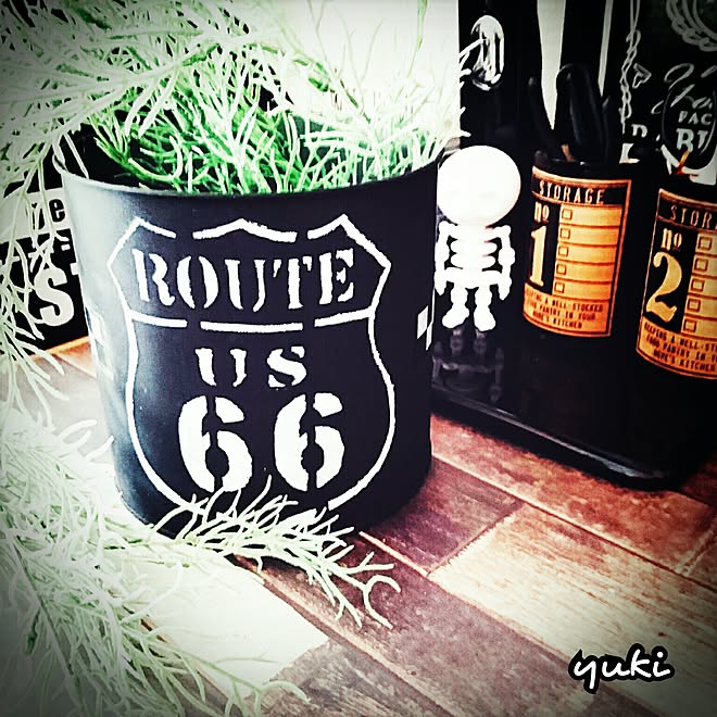 玄関じゃないけど/がいこつ/水性塗料/男前/ROUTE66...などのインテリア実例 - 2017-02-22 13:12:59