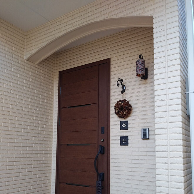 十人十家/玄関/入り口/YKKap/外壁飾りもYKK ap/カードキーの玄関ドア...などのインテリア実例 - 2020-11-12 08:39:52