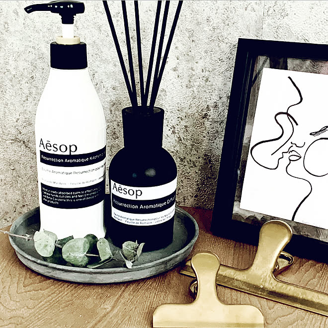 イソップ aesop/インスタやってます→yur2106/シンプルモダン/モノトーンインテリア/ゴールドクリップ...などのインテリア実例 - 2020-03-25 20:45:00