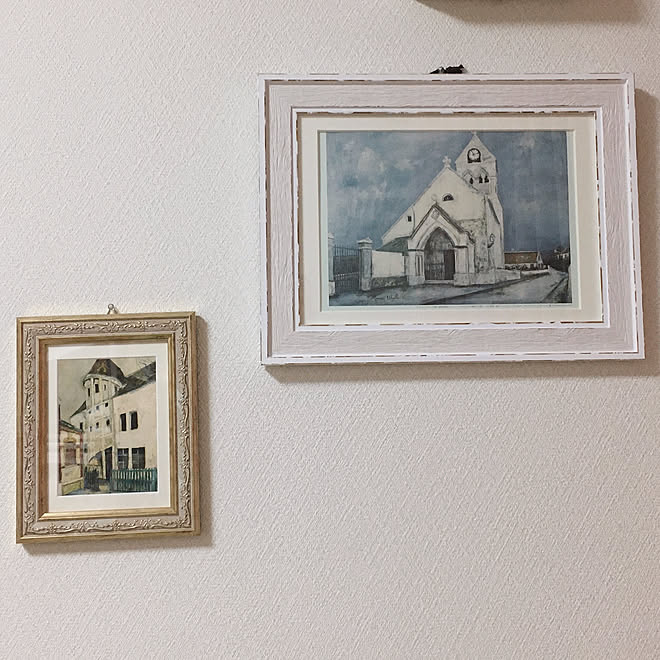 白い壁紙 ジョイフル本田 油絵 西洋画 絵のある暮らし などのインテリア実例 03 17 04 27 35 Roomclip ルームクリップ
