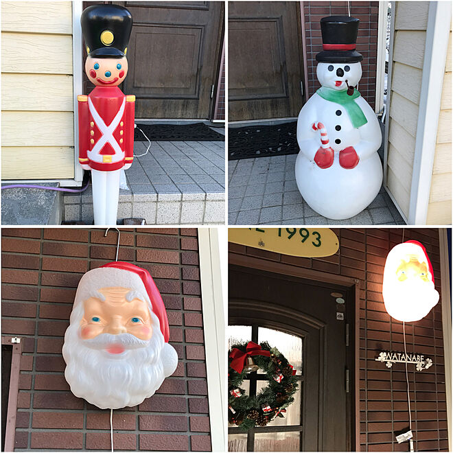 玄関/入り口/クリスマス/表札/クリスマスドールライト
