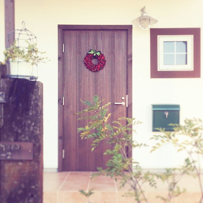 玄関/入り口/リース/クリスマスのインテリア実例 - 2014-12-18 16:11:44