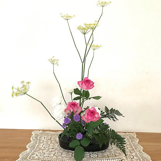 棚 生け花のある暮らし トルコキキョウ 定期宅配フラワー 18 7 5 などのインテリア実例 18 07 05 08 34 41 Roomclip ルームクリップ