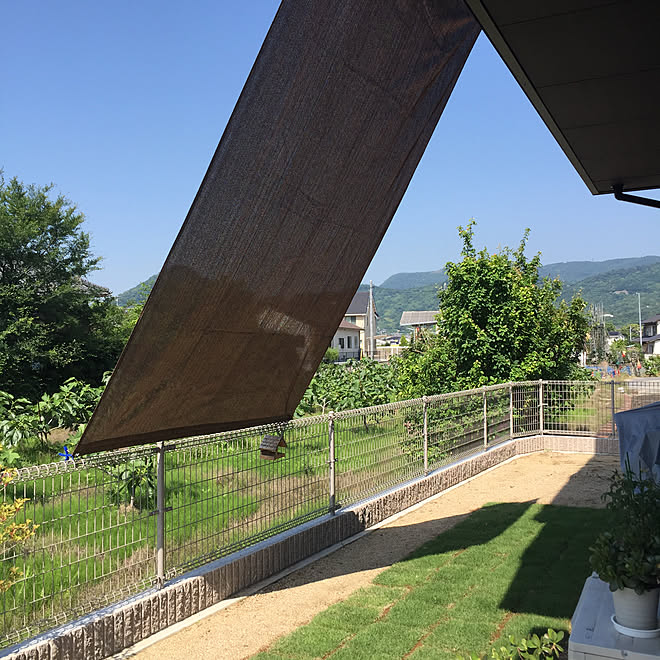 玄関 入り口 模索中 狭い庭 目隠し 日よけ などのインテリア実例 18 06 02 09 17 22 Roomclip ルームクリップ