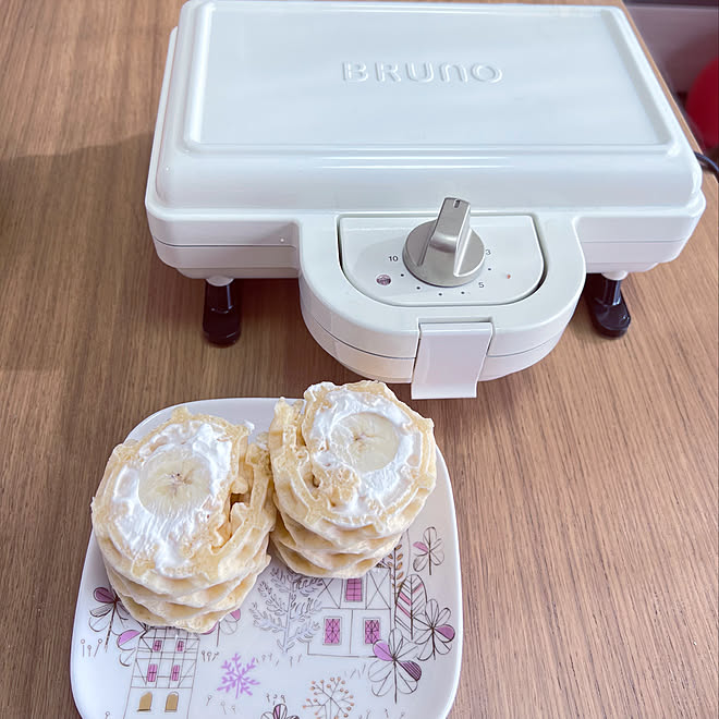 こどもと暮らす。/子供のいる暮らし/おうち時間/BRUNOホットサンドメーカー/ワッフルプレート...などのインテリア実例 - 2022-01-18 13:01:46