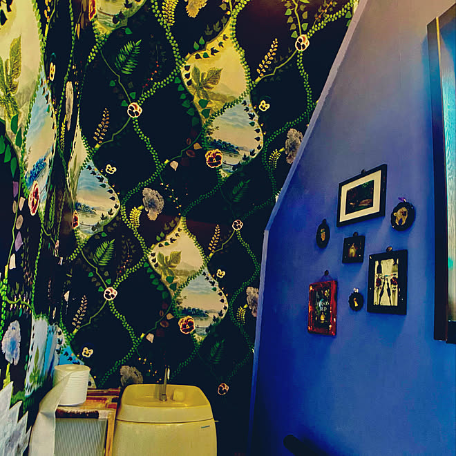 壁紙 なんちゃってアリス トイレdiy 不思議の国のアリス風 ディズニー などのインテリア実例 22 08 18 02 24 22 Roomclip ルームクリップ