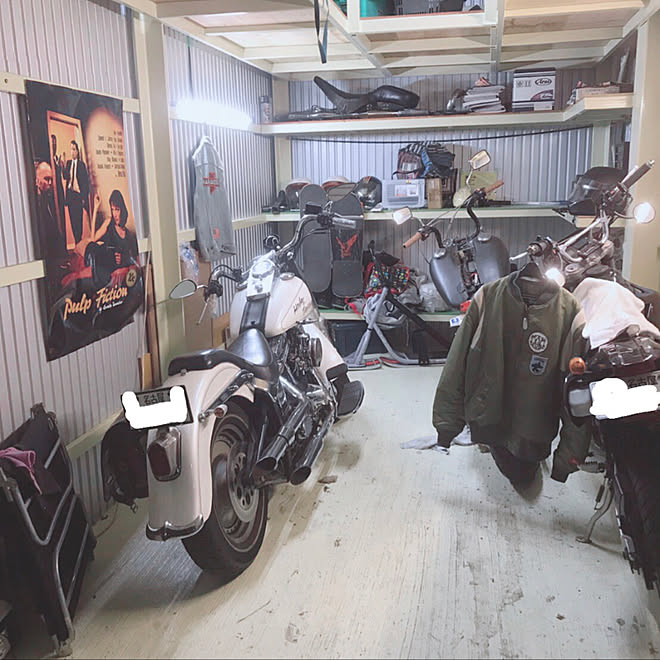 部屋全体/バイク/バイクガレージ/ガレージハウス/ガレージ...などのインテリア実例 - 2019-02-09 18:54:29