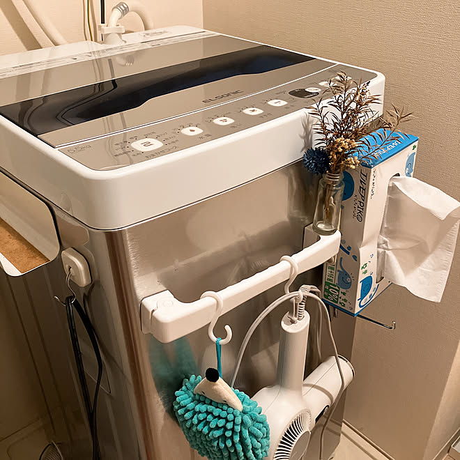 洗濯機周り/モニター応募投稿/ドライフラワーのある暮らし/みせる収納/バス/トイレのインテリア実例 - 2022-10-28 22:43:24