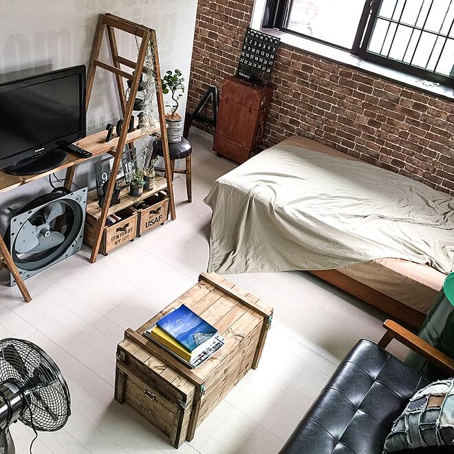 ベッド周り/寝室改造/おはよぅございます♡/IKEA/男前...などのインテリア実例 - 2015-08-28 09:48:05