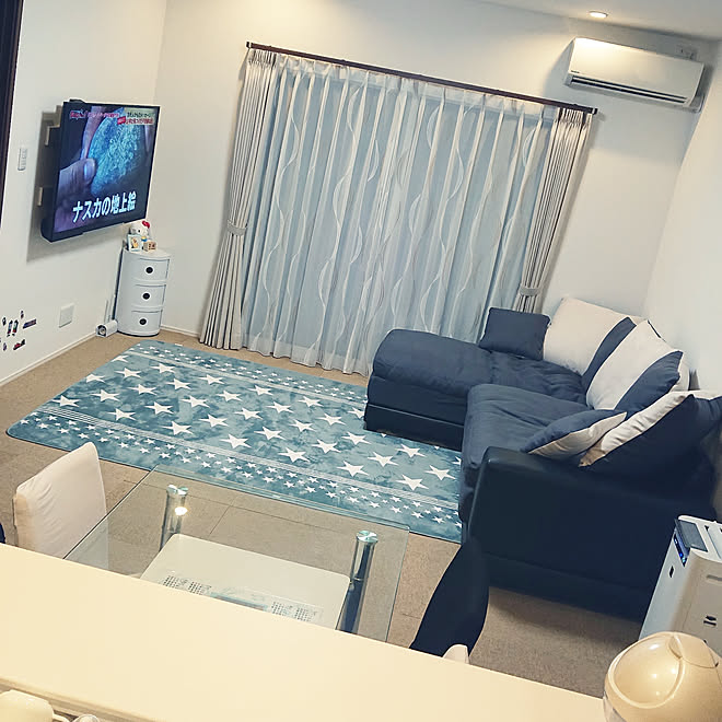 部屋全体/ニトリ/いぬと暮らす/キングダム3/壁掛けテレビ...などの