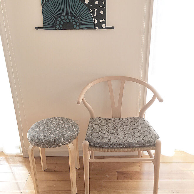 IKEA/椅子リメイク/ミナペルホネンスツール/タンバリンスツール/椅子