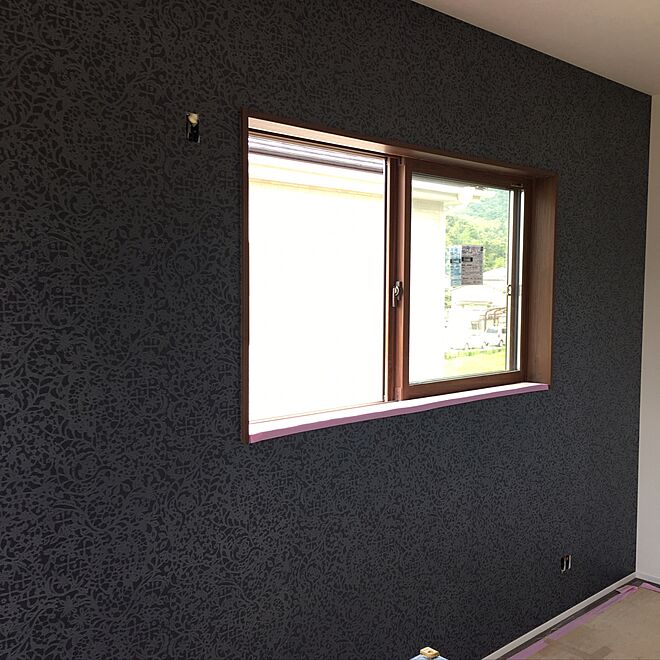 寝室の壁 黒 壁紙 部屋全体 落ち着いた雰囲気 などのインテリア実例 16 07 07 14 49 57 Roomclip ルームクリップ