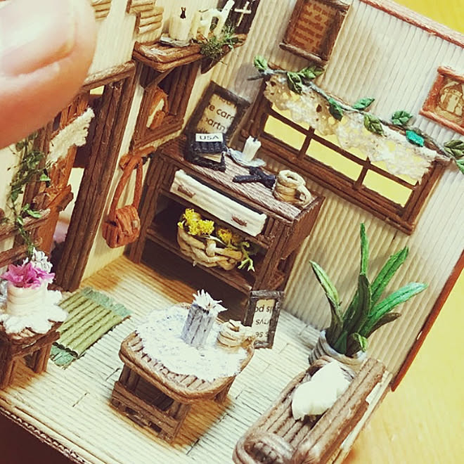 紙バンド　エコクラフト　ミニチュアダイニングキッチン 紙バンド エコクラフト ミニチュアダイニングキッチン