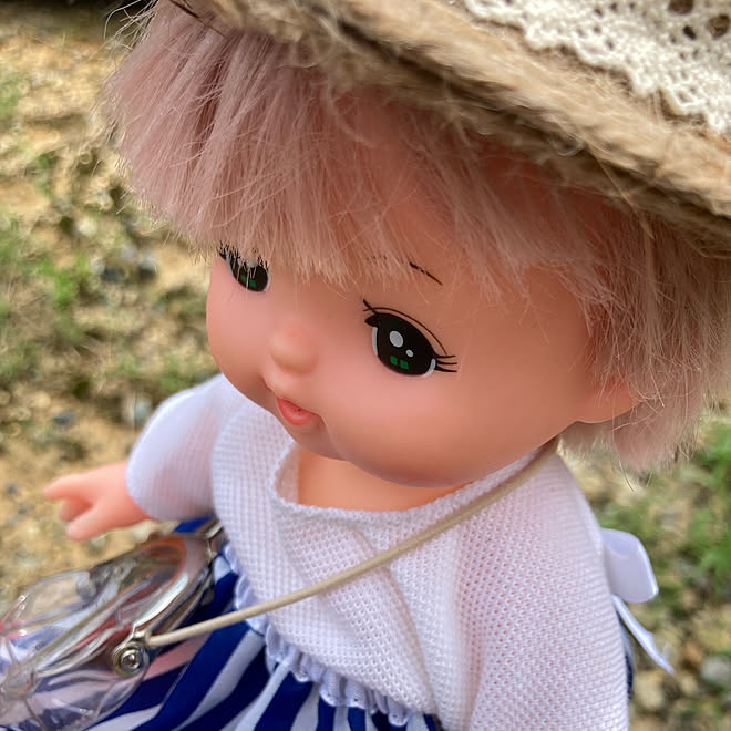 オーダー停止中】ハンドメイド メルちゃん カンカン帽 麦わら帽子