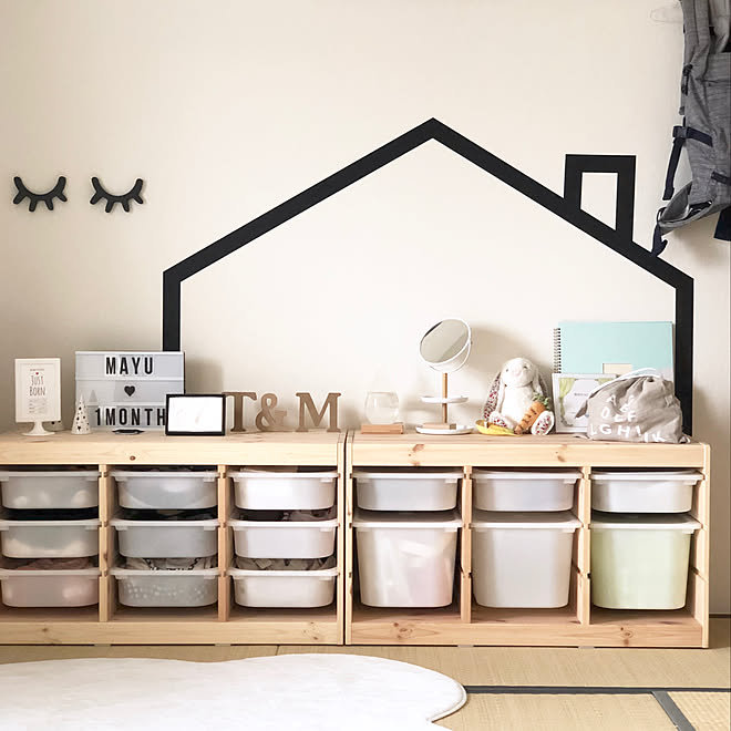 IKEA トロファスト ホワイト キャスター付き(DIY)