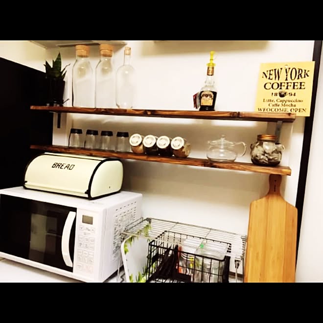 棚/cafe風/木目/DIY/IKEA...などのインテリア実例 - 2016-11-25 14:32:04