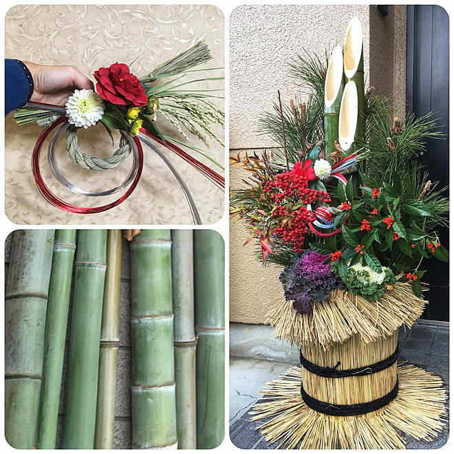 門松 カインズお正月diy 玄関 入り口 正月飾り Diy などのインテリア実例 18 01 02 00 23 32 Roomclip ルームクリップ