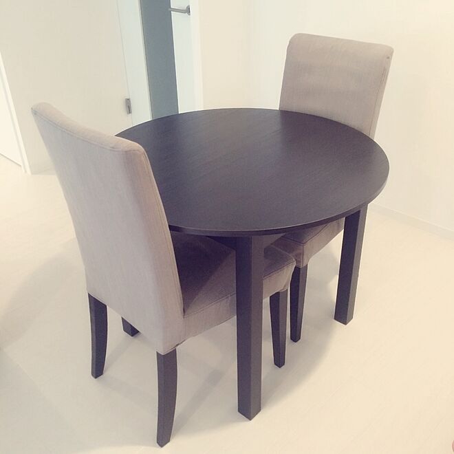 机/テーブル/ダイニングテーブル/白黒/IKEAのインテリア実例 - 2015-04-13 16:43:12