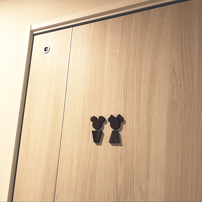 トイレサイン ディズニー大好き ナチュラル ディズニー バス トイレのインテリア実例 04 28 21 42 59 Roomclip ルームクリップ