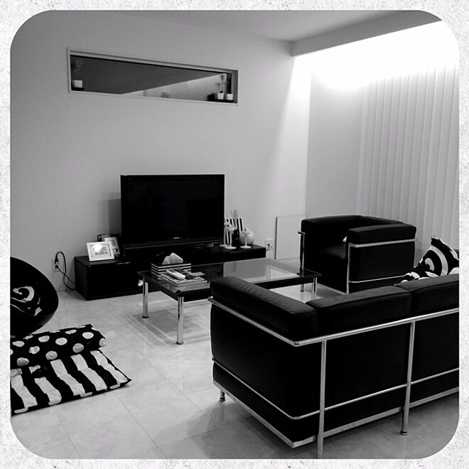 リビング/Le Corbusier/IKEA/モノトーン/白黒...などのインテリア実例 - 2014-05-13 21:07:07